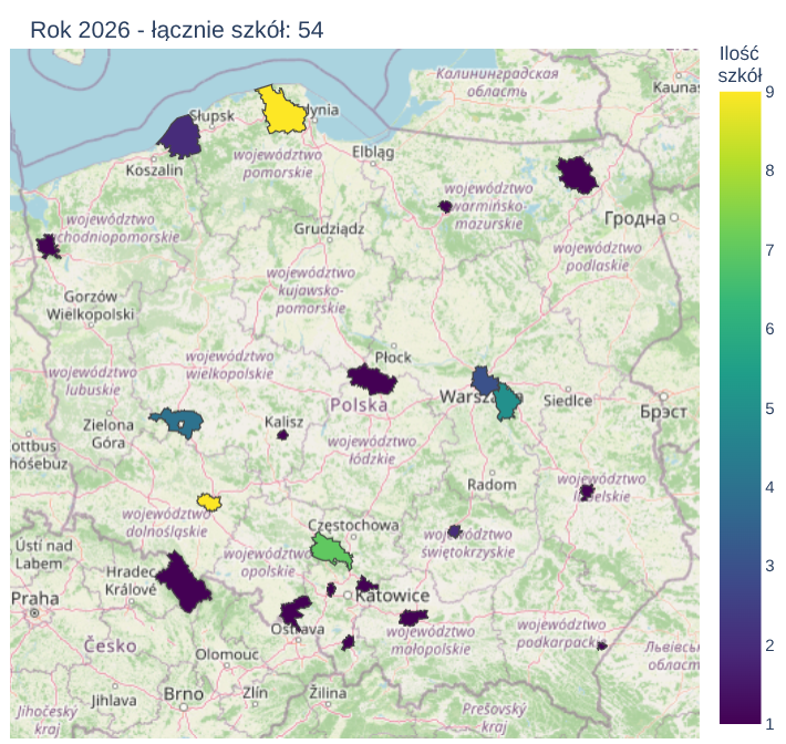 Liczba szkół dla głuchych w Polsce